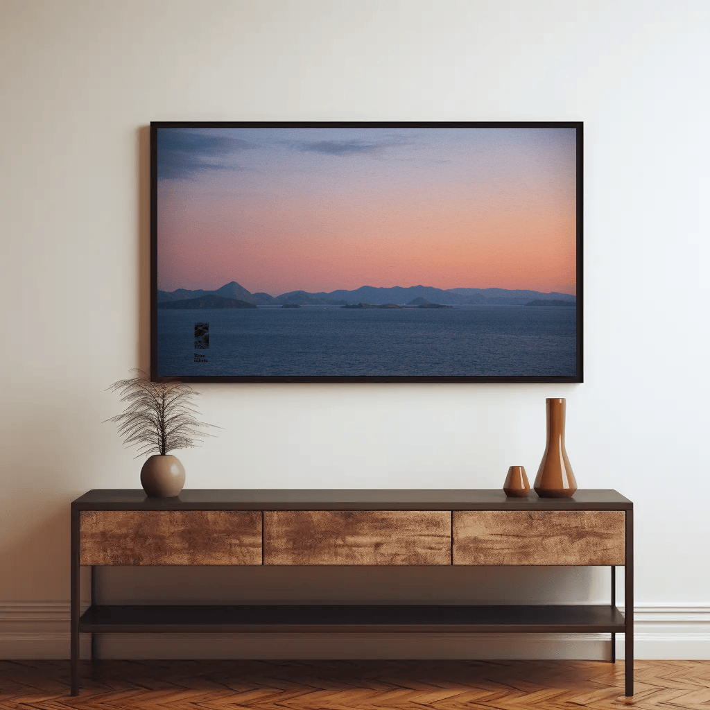 Ocean sunset canvas evening sky photo print Komodo Islands hills Indonesia mockup 8 Ocean sunset canvas evening sky photo print Komodo Islands hills Indonesia mockup 8