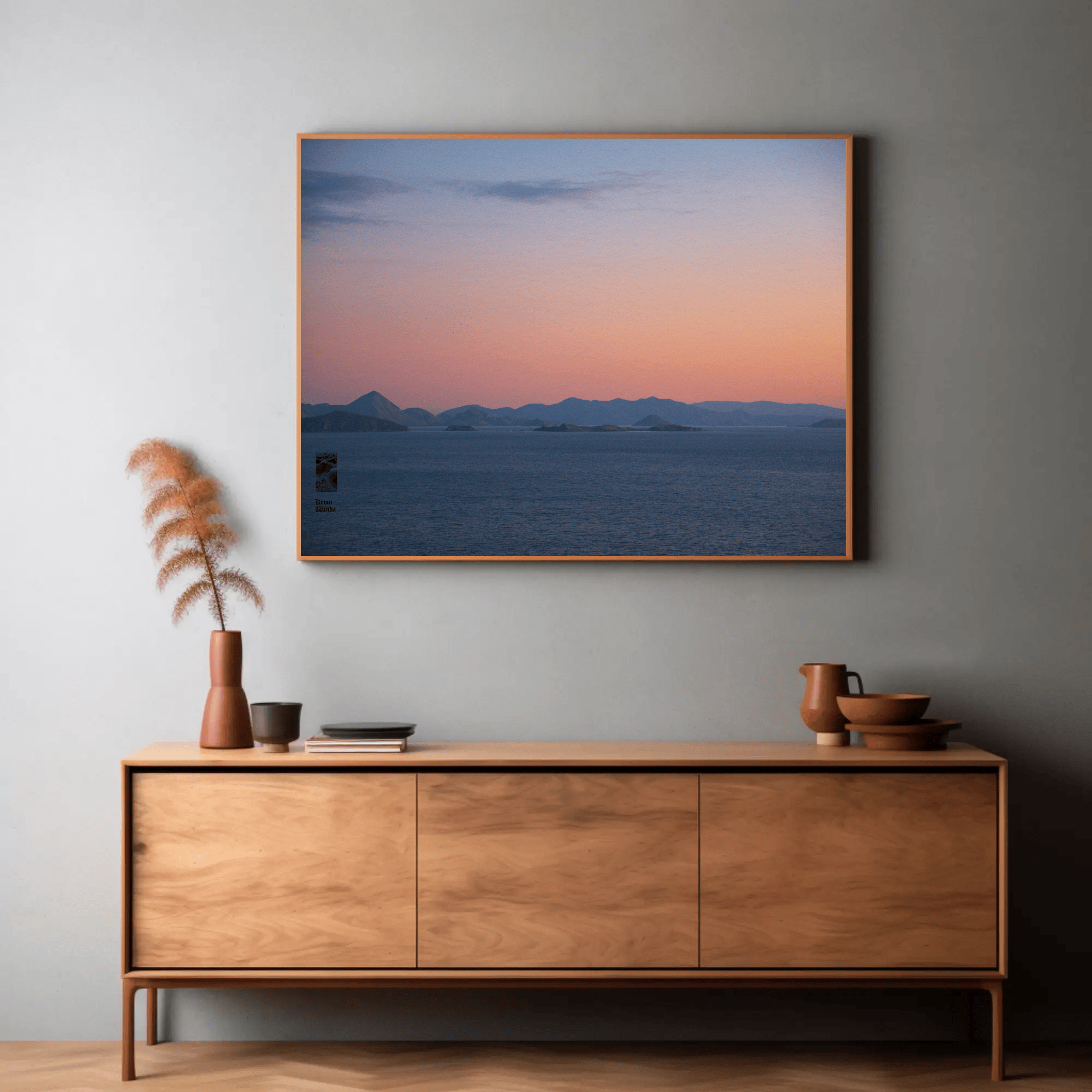 Ocean sunset canvas meditative photo print Komodo Islands hills Indonesia mockup 24 Ocean sunset canvas meditative photo print Komodo Islands hills Indonesia mockup 24
