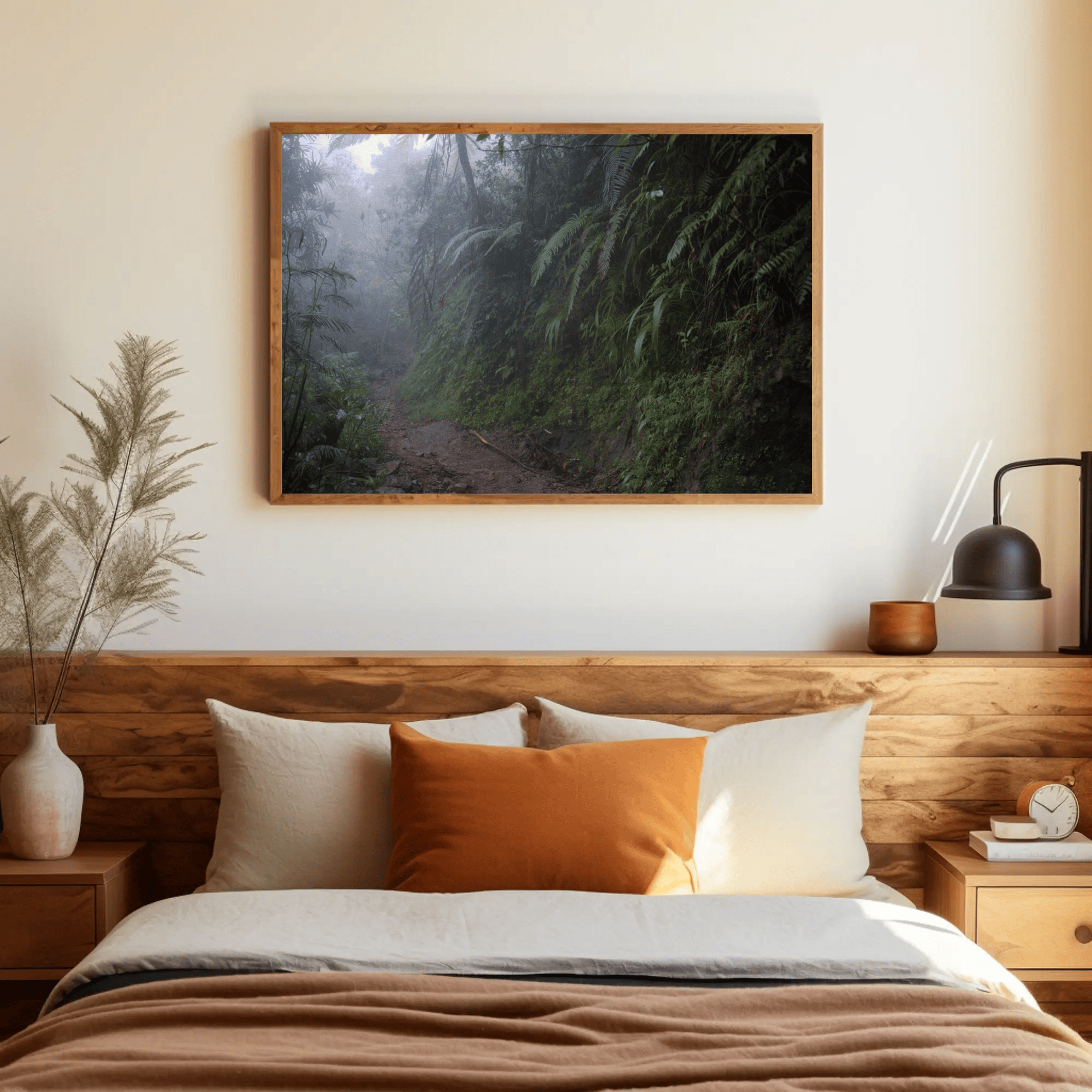 Jungle canvas, Indonesia mountain road, bedroom mockup_24 | Kevin Winda Wellness