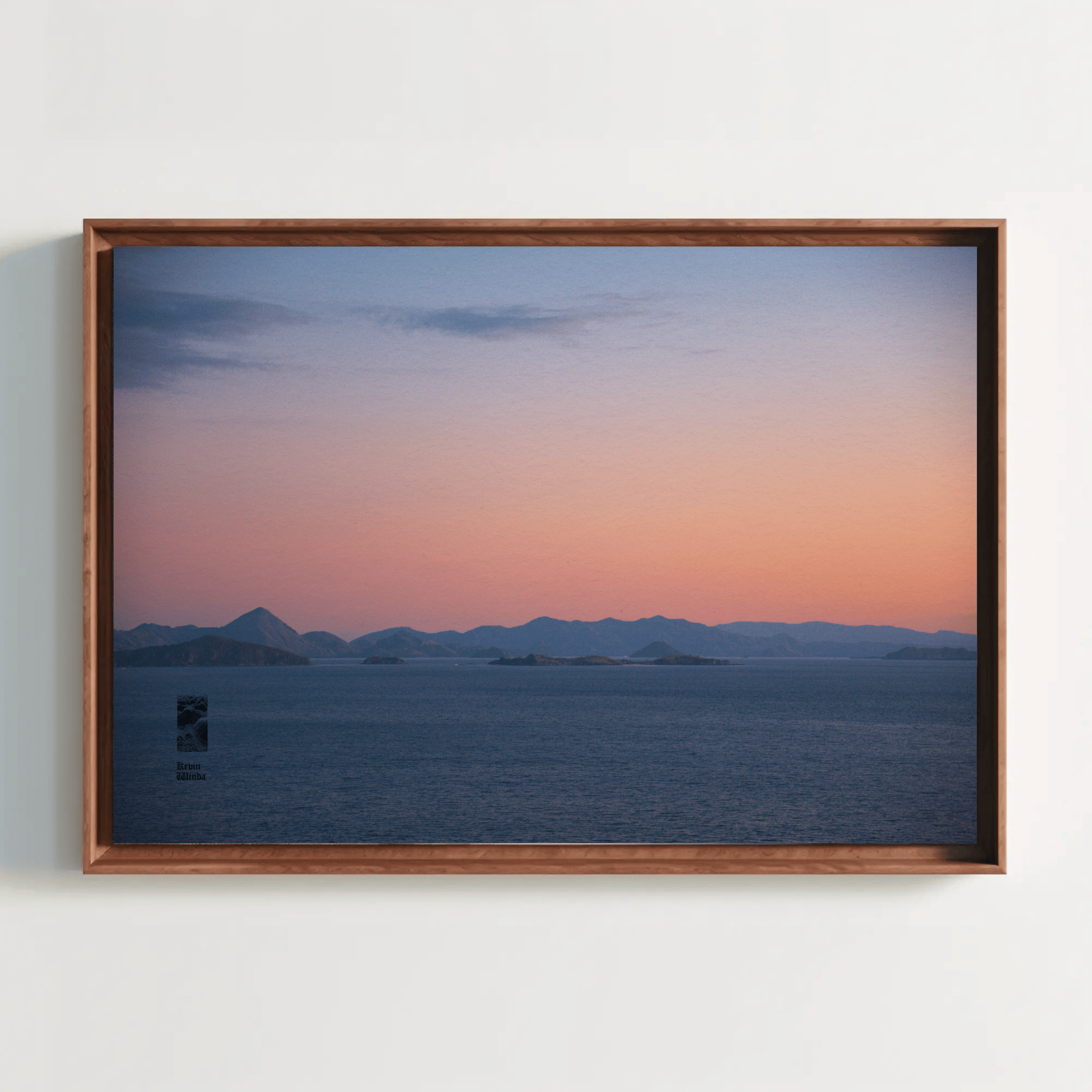 Coastal sunset canvas meditative evening sky photo print Komodo Islands hills Indonesia wall mockup 6 Coastal sunset canvas meditative evening sky photo print Komodo Islands hills Indonesia wall mockup 6
